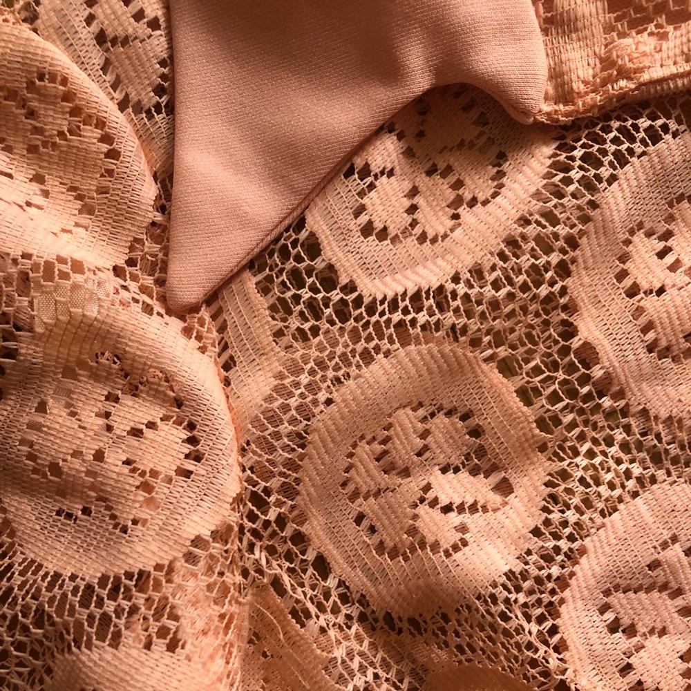60s Vintage Peach Floral Duster Jacket - Picture 7 of 10
